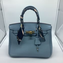 Blue Leather Bag