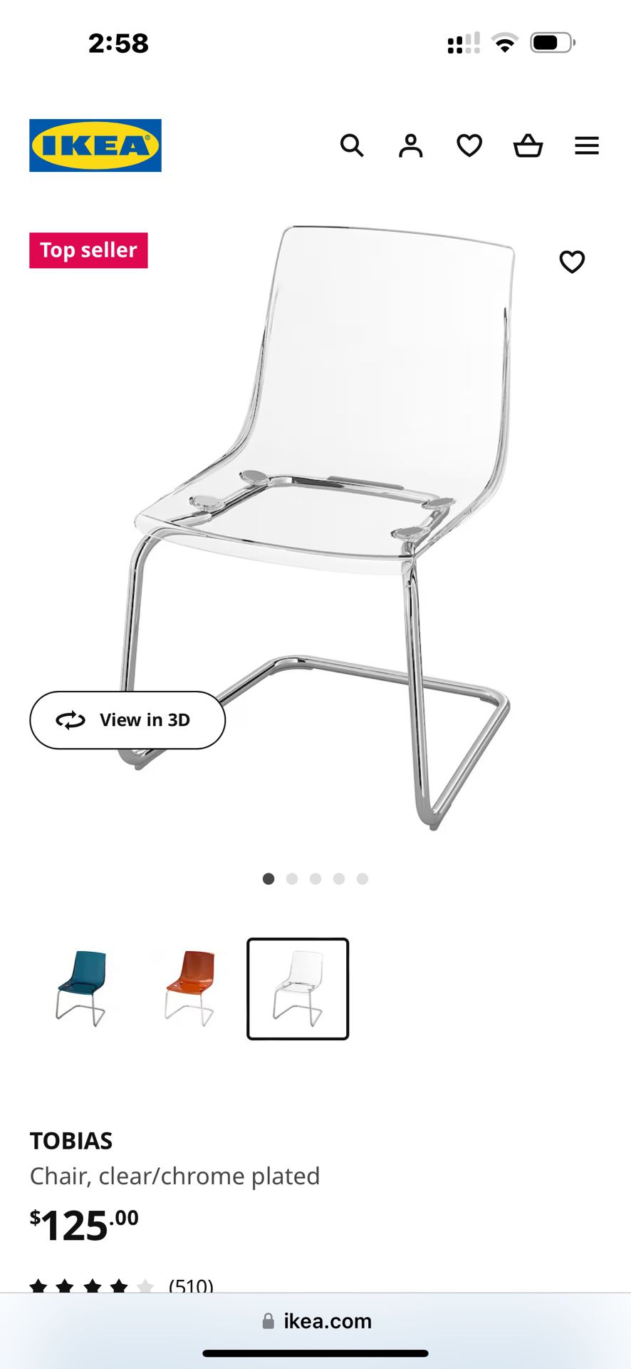 Clear Tobias IKEA Chairs