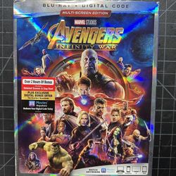 Avengers: Infinity War (Blu-ray, 2018) with Slip Cover