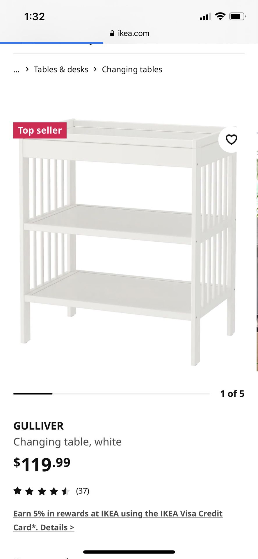 IKEA Changing Table & Pad