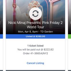 Singular Nicki Minaj Ticket