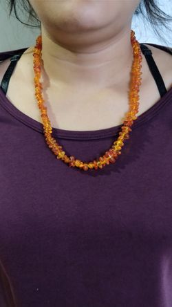 Amber necklace.