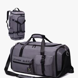 Gray Duffle Backpack