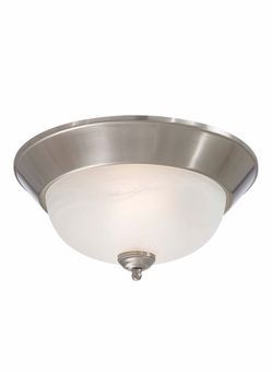 13” flush mount lighting fixture - brushed nickel