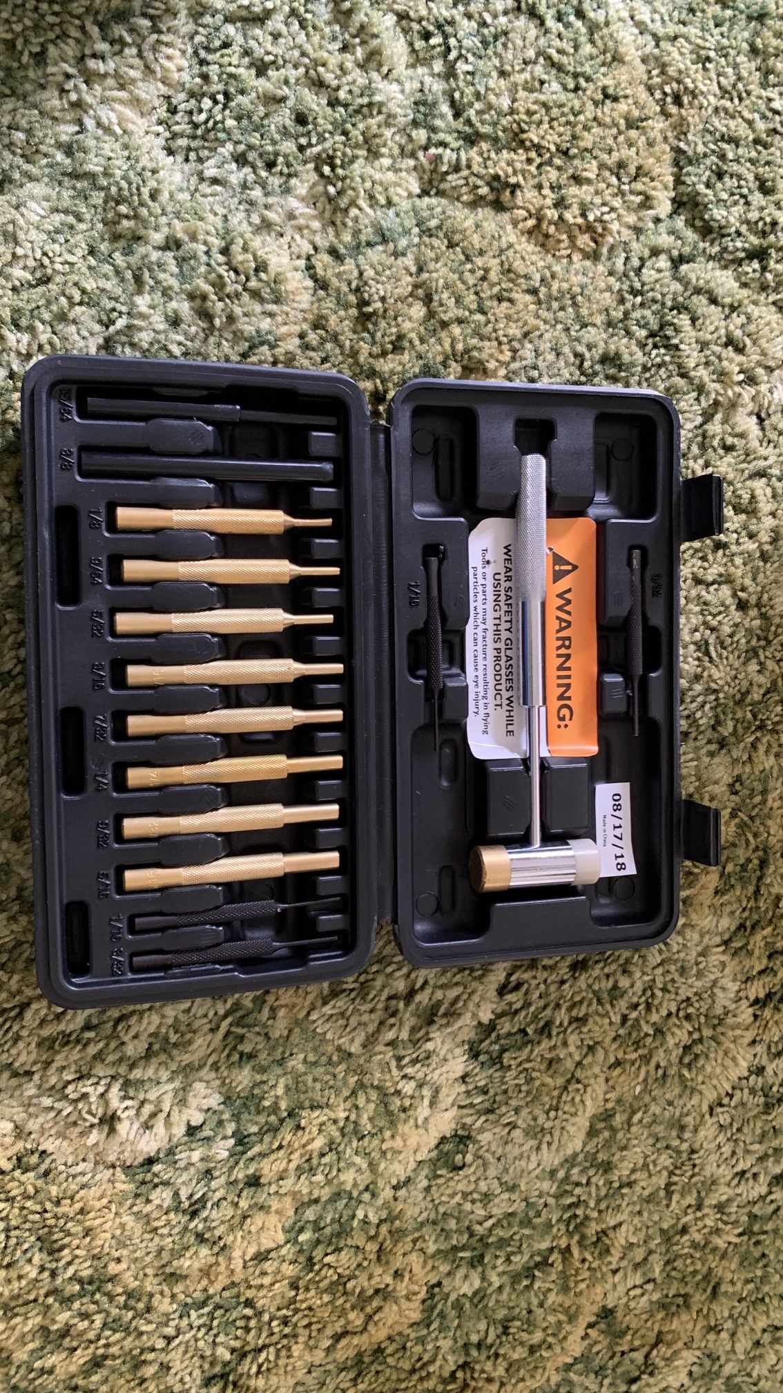 Punch Set with Brass, Steel, Plastic Punches and a Punch Set Hammer Wheeler Engineering