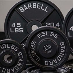 Brand New Machined Iron Olympic weight Plates 245lbs Full Set FIRM PRICE