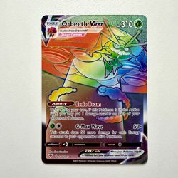 Pokemon Orbeetle VMAX - Vivid Voltage Rainbow Rare 186/185