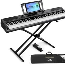 Digital Piano 88 Key Weighted with Stand, 88 Key Semi Weighted Keyboard Piano MEP-1100