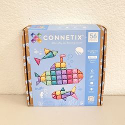 🔥NEW🔥 CONNETIX Magnetic Tiles Pastel Classic Pack 56pc Play and Learn