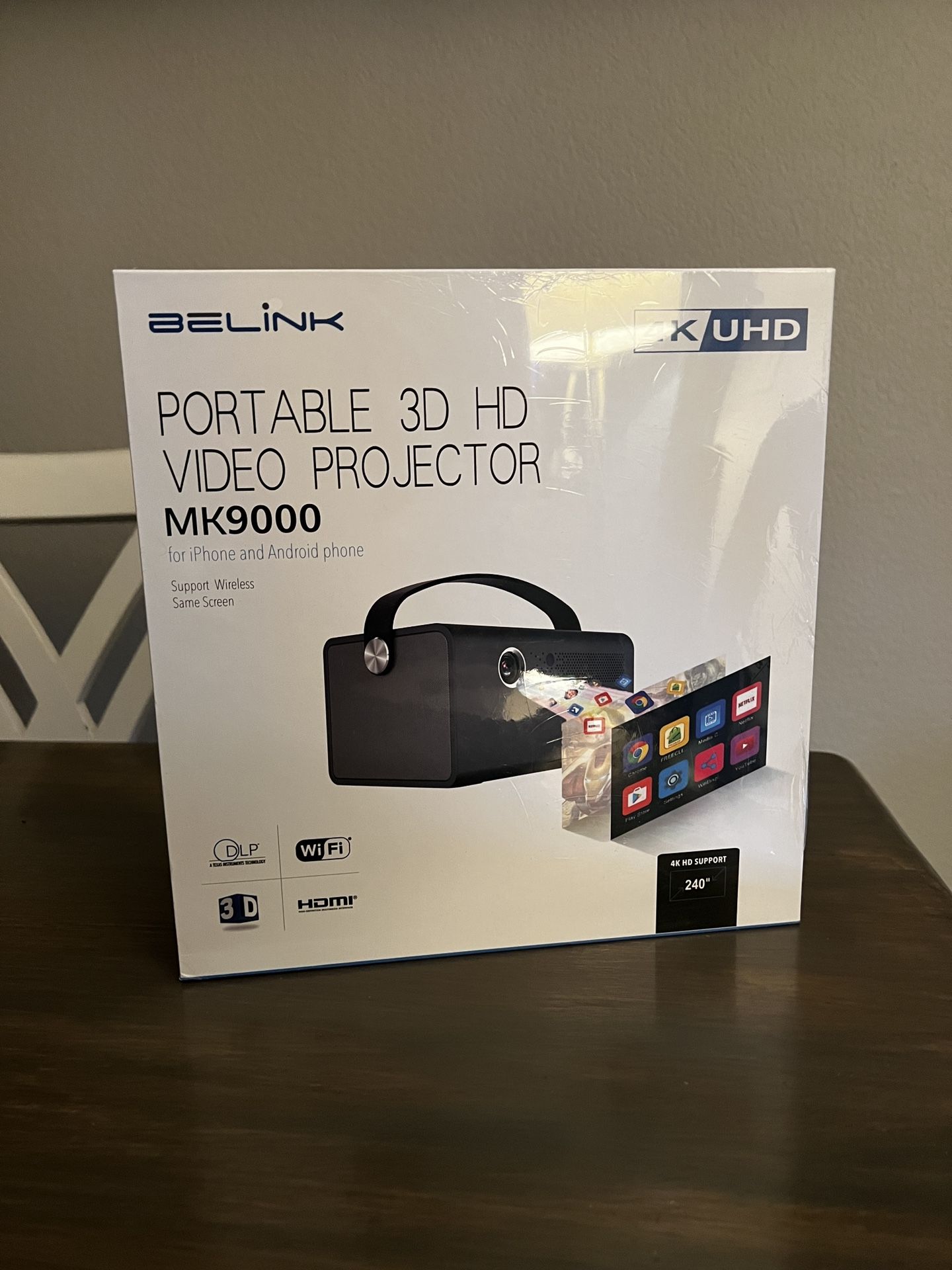 BELINK MK9000 Portable 3D HD projector 