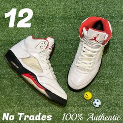 Size 12 Air Jordan 5 Retro “Fire Red Silver Tongue 2020” 🐦‍🔥