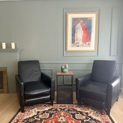 Leather Push Back Recliner Chair