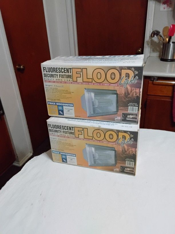 Fluorescent Security Fixture Flood Lights Both For