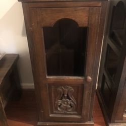 Tall End Tables With Storage Wood 