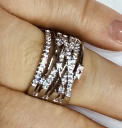 Size 9 S925 Sterling Silver Wedding Ring