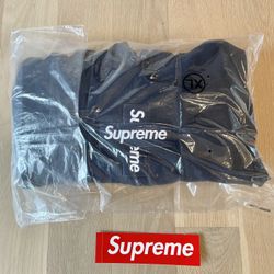 Supreme Cross Box Logo Hoodie Navy XL
