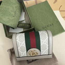 GUCCI OPHIDIA GG CARD CASE WALLET