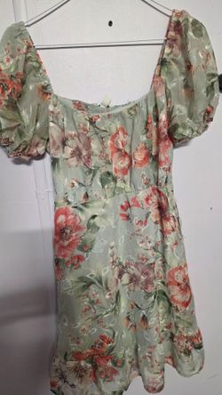 Floral Puff Sleeve Mini Dress