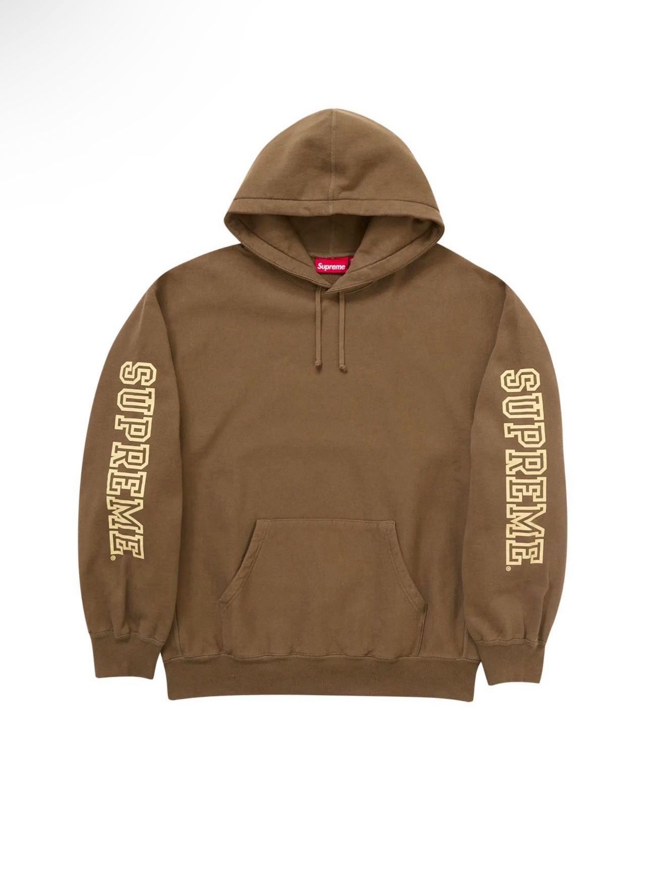 Supreme Sleeves Hoodie Brown