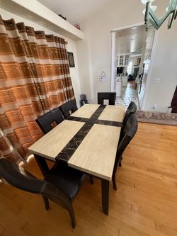 Dining table set of 6 chairs