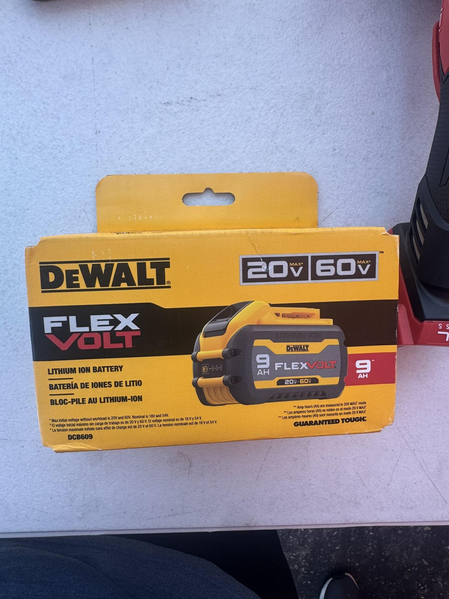 DEWALT FLEXVOLT 20V/60V MAX Lithium-Ion 9.0Ah Battery