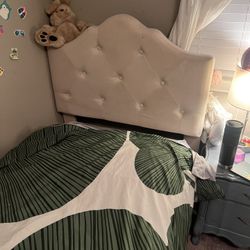 Twin Bed W/ Mattress No Sheets