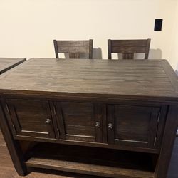 Rustic Wood Bar Table with 2 Chairs – $500 OBO