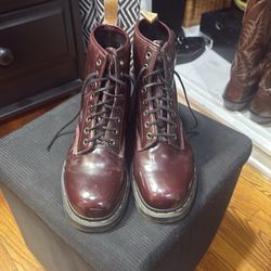 Burgundy Dr. Martens 1460 Boots. Size 11