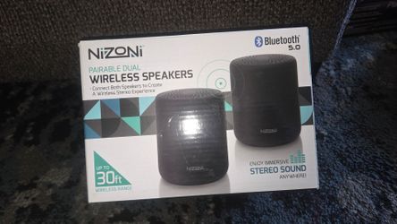 NiZONi Bluetooth Dual Wireless Speakers