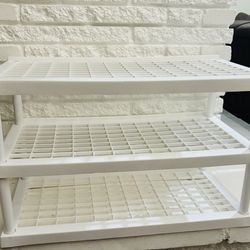 3 tier storage or shoe rack new In condition white color 24" x16"