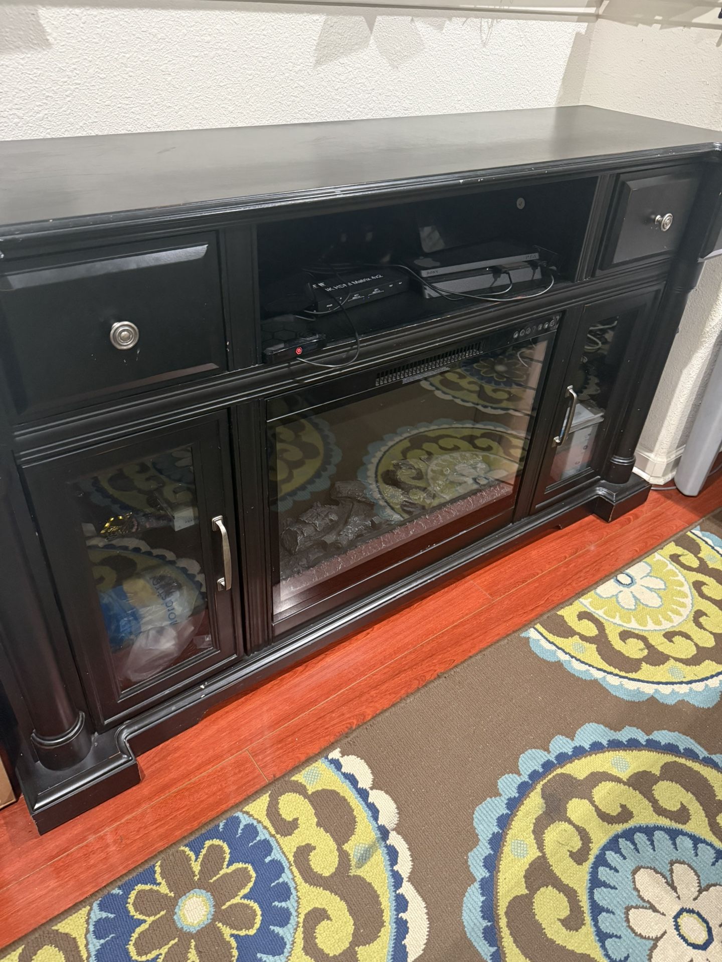 TV Stand with Fireplace 