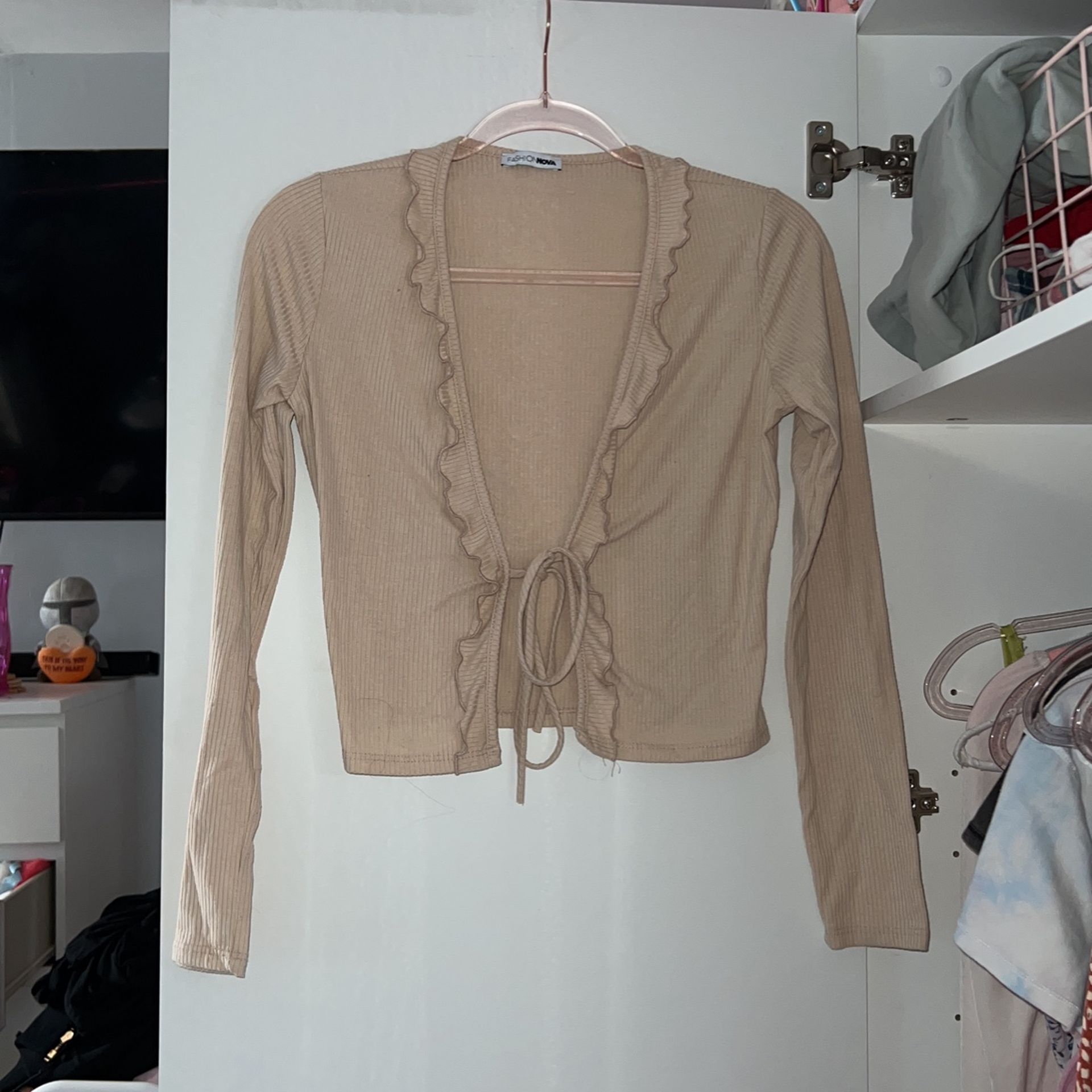 Fashion Nova Tan Cardigan 