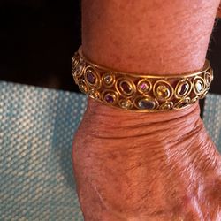 38 Genuine Gemstone Bracelet Gold Plated Over Sterling Silver.  $175 Mesa