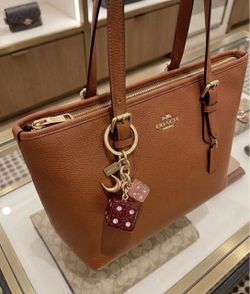 Coach Dice Keychain charm new
