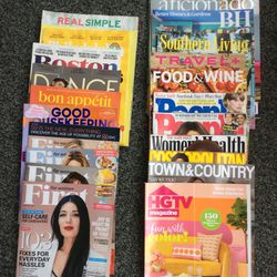 ALL 24- Current Popular Magazines For $6