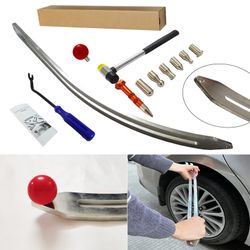 7479 CYGOODS Car Auto Car Dent Removal Fender Damage Repair Puller Lifter Arc Crowbar Tools Hook Rods Kit