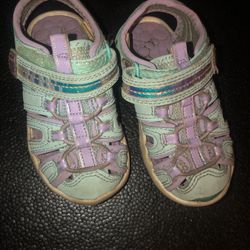 Wonder Nations Girls Sandals Blue. Size 7C