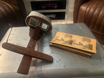 Antique 1900 H.C. White Co Stereoscope & 15Pictures