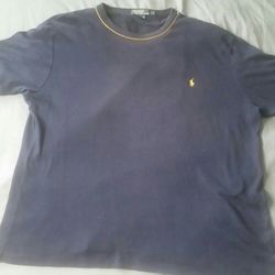 Polo Ralph Lauren T Shirt Navy Blue Thermal Men's L