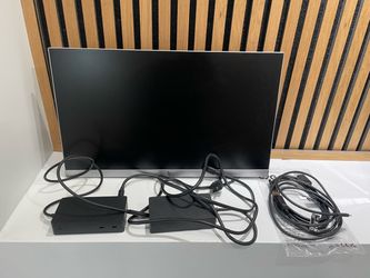 HP E223 Monitor, Microsoft Surface Dock 2, and Two USB-C Display Port Adapter Cables