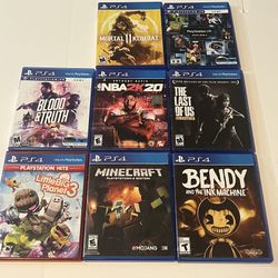 PS4 Games Lot Of 8 Games 