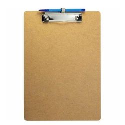 Officemate Low Profile Wood Letter Size Clipboard w Pen Holder