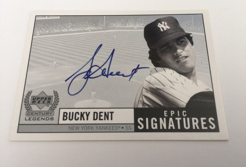 Bucky Dent - Trading/Sports Card Signed