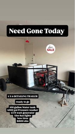 4x6 Mobile Detailing Trailer with Equipment