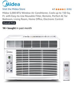 Air conditioner window unit fan with remote