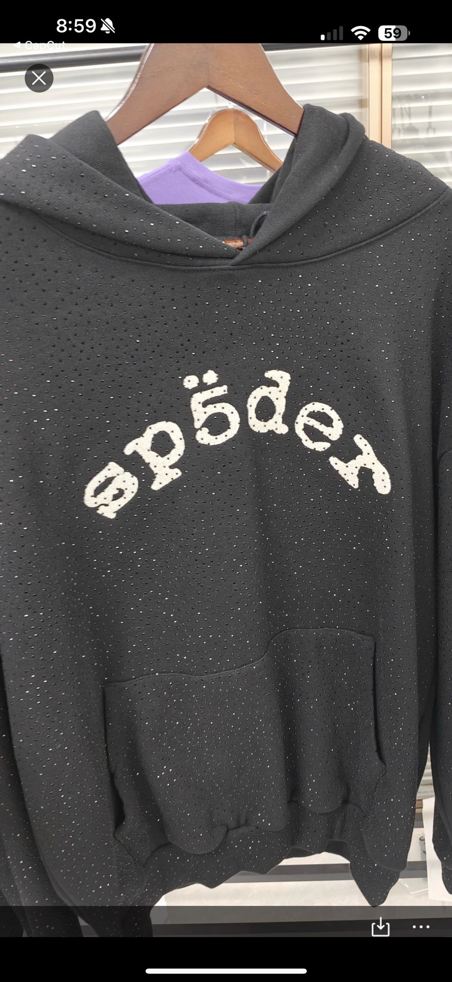 black sp5der hoodie