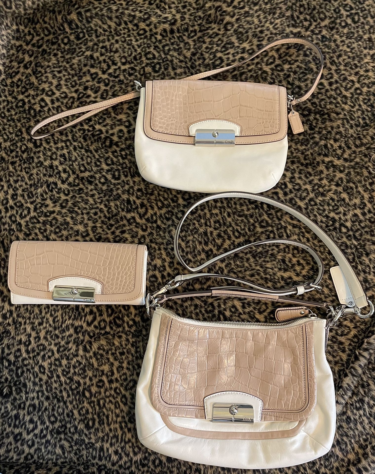 New Coach Leather Crossbody Duo with Wallet