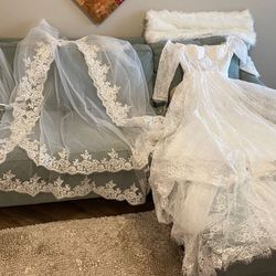 White Wedding Dress Size Small 