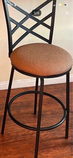 Designer Swivel Bar Chairs (metal/ fine braided fabric)