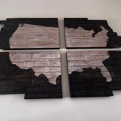 Pottery barn Planked USA Wall Decor 